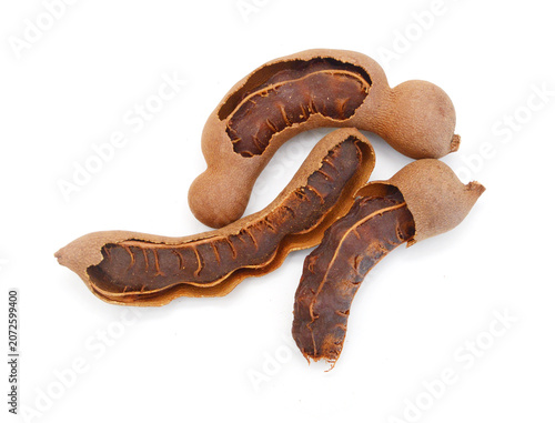 Sweet tamarind on a white background
