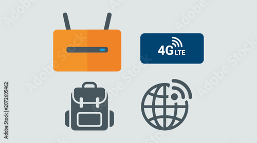 Tableau sur toile Portable 4G Router and Travel Modem for Reliable Nomad Connectivity