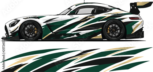 Racing Car with Green Strips 1.