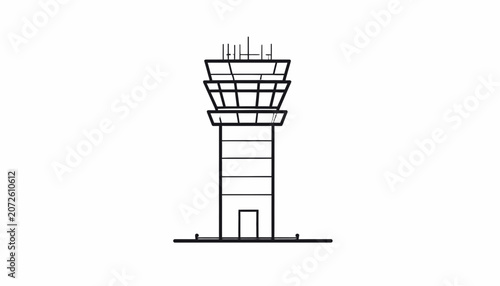 Tableau sur toile Control Tower Architecture Building Structure.