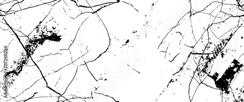 Distress Grunge Texture. Seamless Pattern. Halftone Old, Retro Background. Broken, Cracked Wall Texture. Scratched, Dirt Print. Black and White Grunge Style. Noise Rough Design. Vector Illustration.