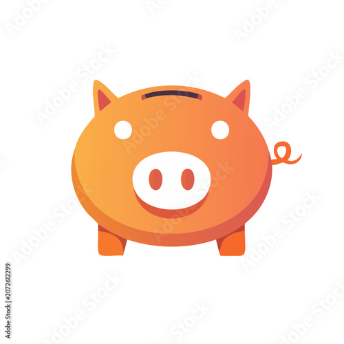 Flat orange fox illustration