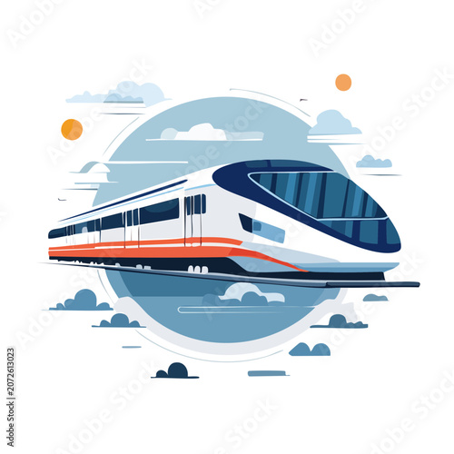 Blue and white airplane flying in sky illustration