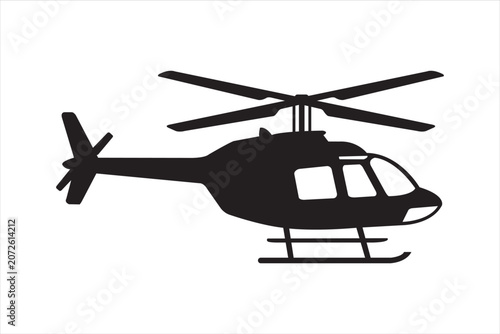 Helicopter icon isolated on white background
