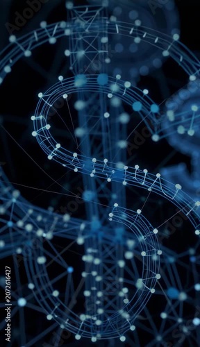 Dollar Sign Network Financial Data Visualization money