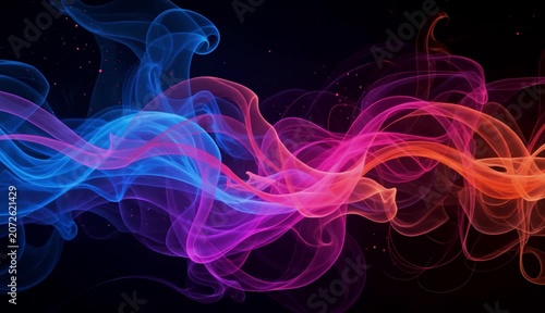 Colorful Smoke Abstract Background Vibrant Flowing Design