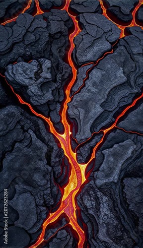 Volcanic Lava Flow Texture Abstract Background for Design