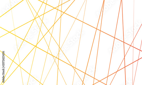 Abstract colorful Geometric Lines on White Background with Intersecting Shapes and Modern Minimal Design.