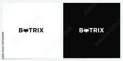Batrix Futuristic Bat Wordmark Logo.Futuristic wordmark logo combining modern typography with a hidden bat concept. Represents intelligence, stealth, innovation, and adaptability.