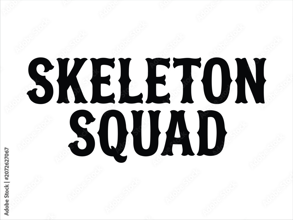 Fototapeta premium Skeleton squad logo design