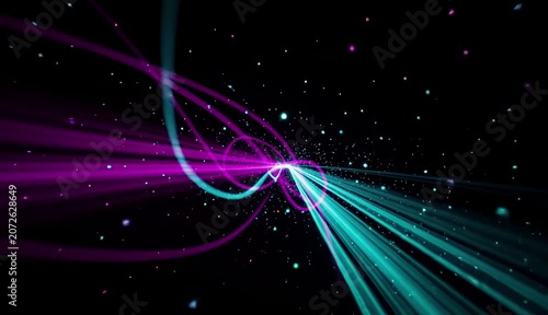 Abstract Light Trails Background Futuristic Energy Flow Design
