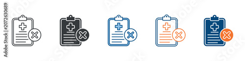 Tableau sur toile Exclusion Icon Set Multiple Style Collection