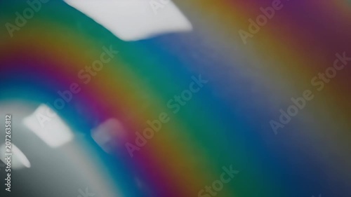 Abstract Light Refraction and Rainbow Spectrum on a Dark Background.