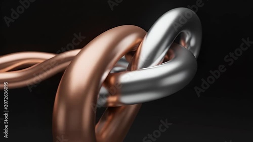Intertwined Metallic Chains Symbolizing Strength and Connection.