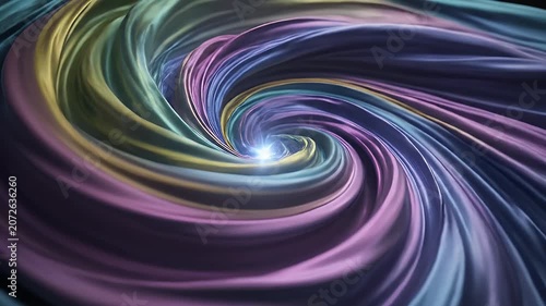Hypnotic Swirling Vortex of Vibrant Colors and Light, Abstract Motion Background.
