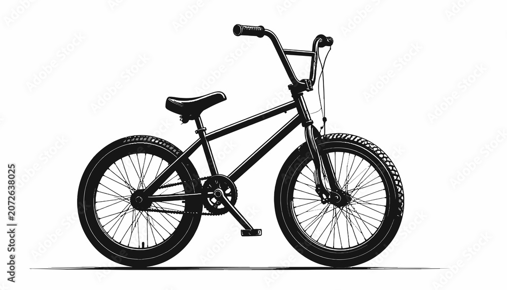 Obraz premium Black BMX bike with metal frame.