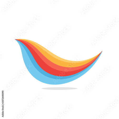 Colorful abstract wave vector design