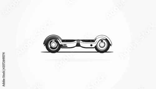 Foto Electric scooter side view illustration.