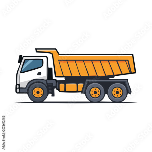 Flat vector illustration of delivery truck