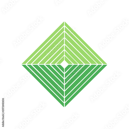Green Geometric Diamond Vector Pattern