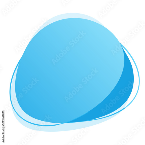 Abstract blue blob vector shape