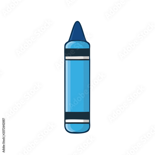 Blue crayon vector illustration