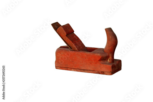 Vintage Wooden Hand Plane Isolated on Transparent Background