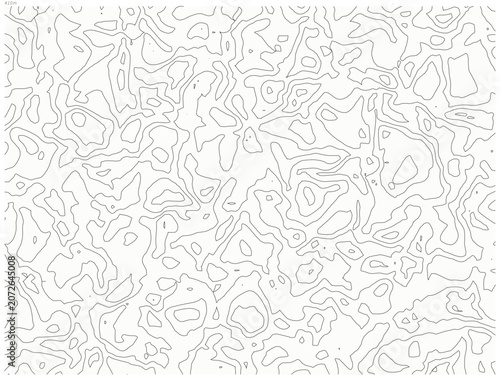 Obraz na plátně A detailed topographic map illustration with numerous irregular contours, varyin