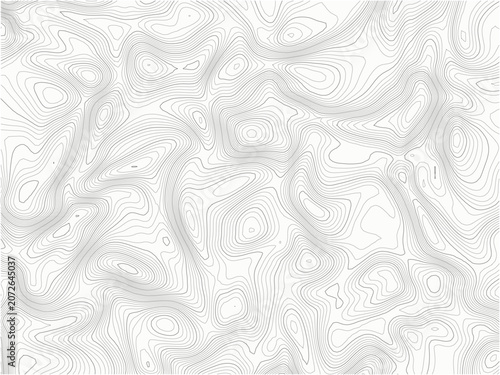 Foto A grayscale topographic map illustration with wavy contour lines on white backgr