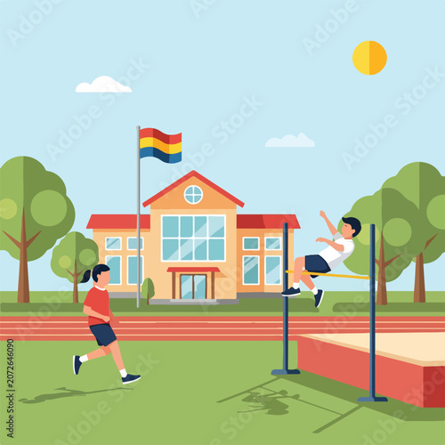 A vibrant school sports scene