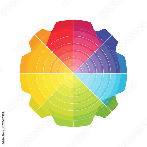Color Wheel with Radial Gradient Design