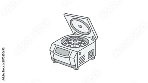 Professional laboratory centrifuge machine for medical research sample separation.