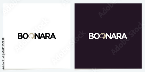 Boonara Hidden Baboon Wordmark Logo.