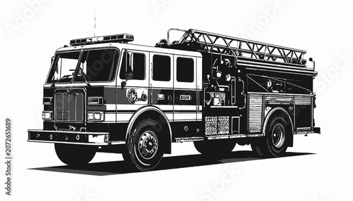 Fotografie Fire Truck Emergency Response Vehicle.
