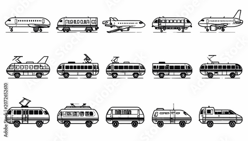 Quadro su tela Variety of emergency response vehicle designs.