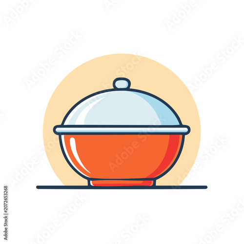 Flat vector illustration of a thermometer