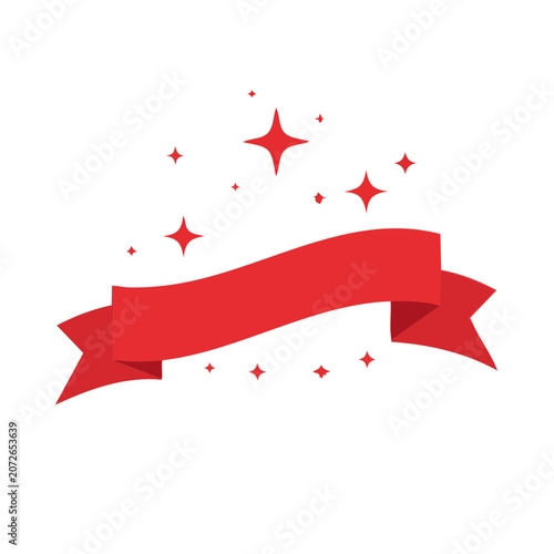 Red rocket vector illustration with stars