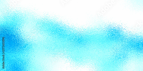 Obraz na plátně Abstract textured frosty glass surface with vibrant blue and cyan hues, suggesting coolness and clarity