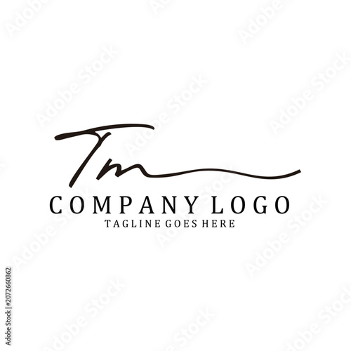 Hand Write T and M logo design