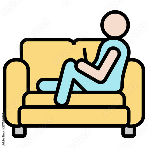 Принти на полотні Sedentary Lifestyle Icon