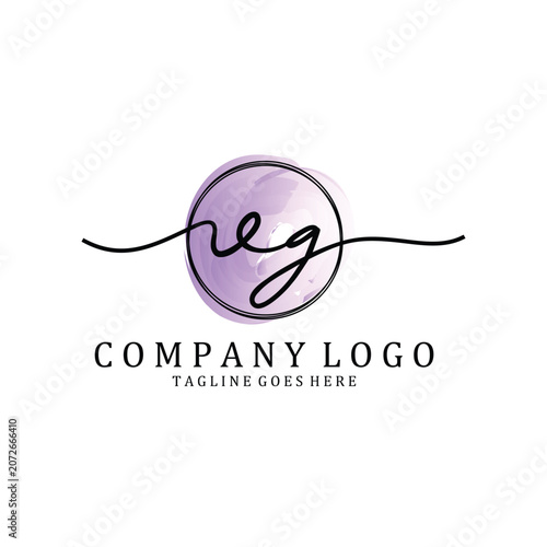 Hand Write U and G Logo Design