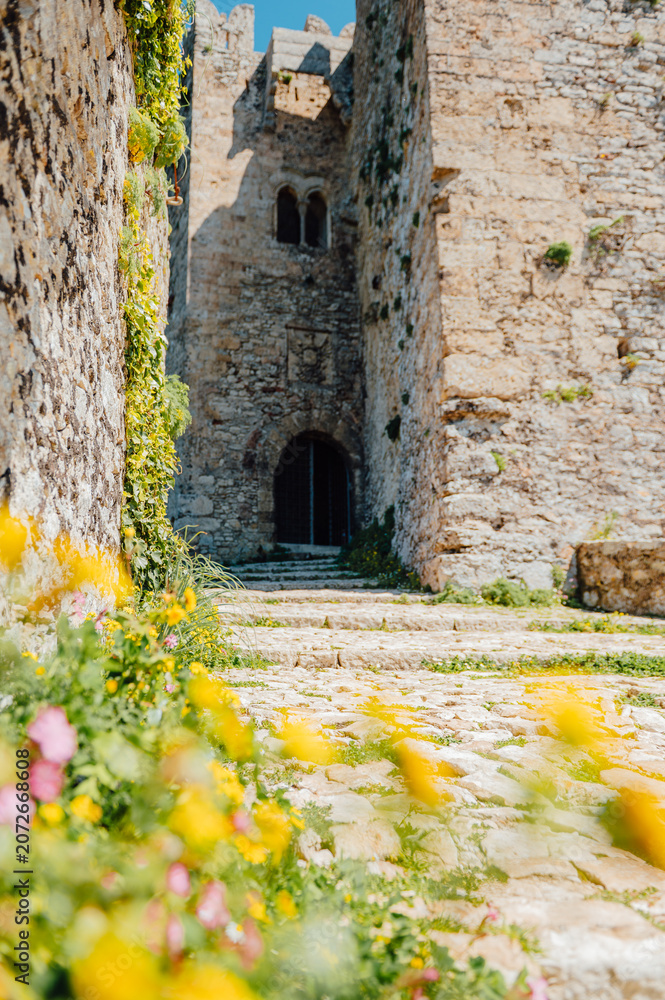 Naklejka premium Medieval entrance passage at Castello di Venere in Erice, Sicily