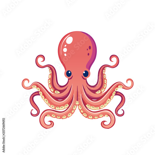 Pink pig face flat illustration