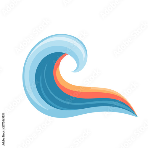 Stylized wave illustration