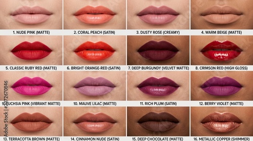 collection of lips