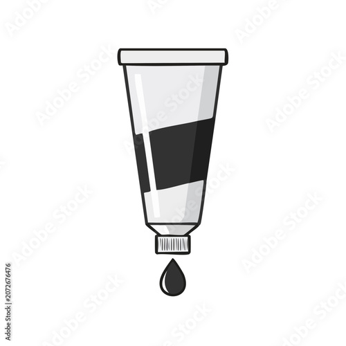 White and black modern trash can vector