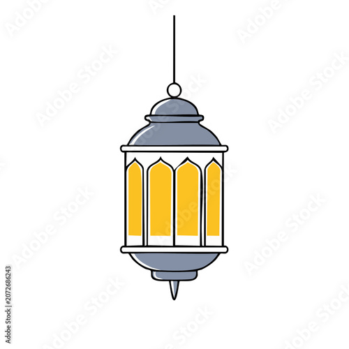 Flat vector illustration of a lighthouse