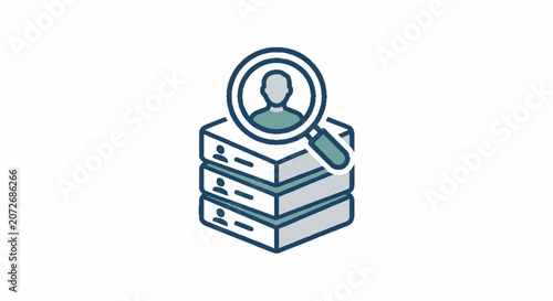 Profile icons and user avatars in halftone dot pattern