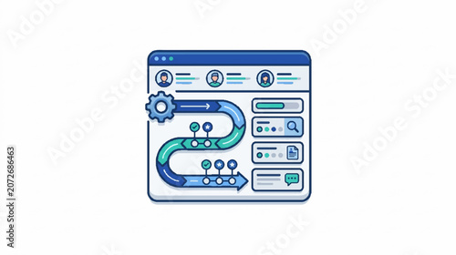 Halftone User Account and Settings Interface Panels
