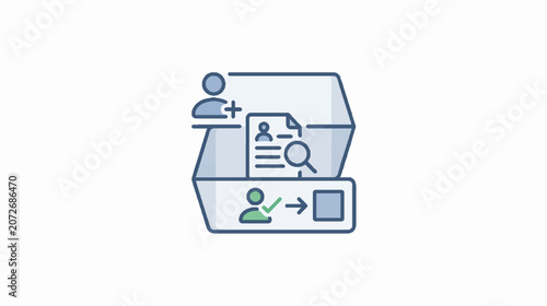 Human Resources and Data Management Halftone Pattern